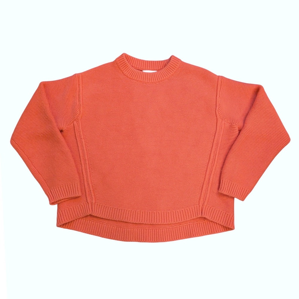 Banana Republic Coral Chunky Knit Sweater Womens XL Crewneck Cotton Dopamine‎
